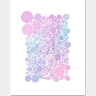 Pastel Cotton Candy Polka Dot Bubble Pattern Posters and Art